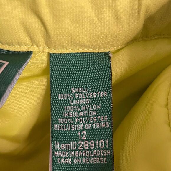 L.L. Bean Kids Cold Buster Snow Pants 12 Neon Lime Thinsulate Winter Warm School - Picture 7 of 11